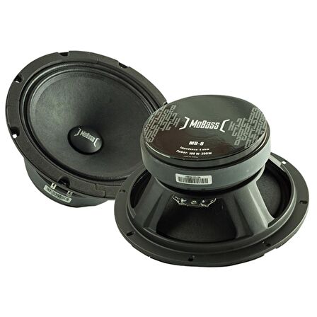 MOBASS MB-8 8 4 OHM 100 WATT - 250 WATT 20 CM MIDRANGE OTO HOPARLÖR (2Lİ TAKIM)