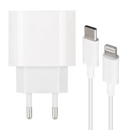Weko WK-21443 PD-C 20 Watt Telefon Şarj Adaptörü + Type-C To Lightning Kablo