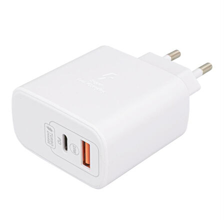 Weko WK-21446 S11-UC 25 Watt 3.0 Amper Type-C + USB Telefon Şarj Başlık Adaptörü