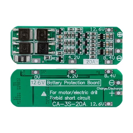 Weko 11.1V 12V 12.6V 18650 Lityum Pil Şarj Koruma Kartı - 3S 20A Matkap BMS