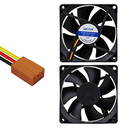 PowerMaster PM-23508 Fırçasız DC Fan 80x80x25mm 12 Volt 2 Pin