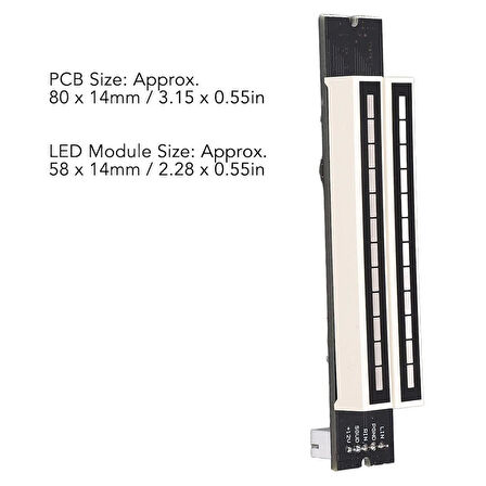 PowerMaster PM-26793 12Bit Led Müzik Seviyesi Gösterge Modülü Turuncu Kırmızı DC12Volt