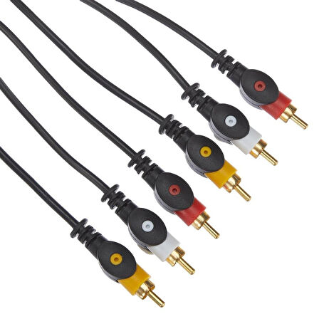 PowerMaster PM-3251 3 RCA TOS 15 Metre Kablo Video Audio Stereo Ses