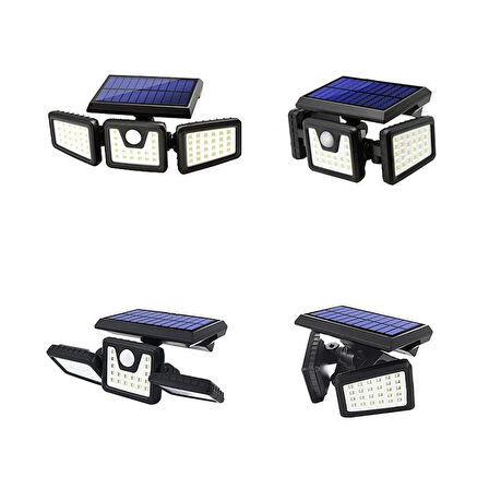 Powermaster MX-W771A Sensörlü 3 Modlu 74 Ledli Solar Aydınlatmalı Duvar Lambası