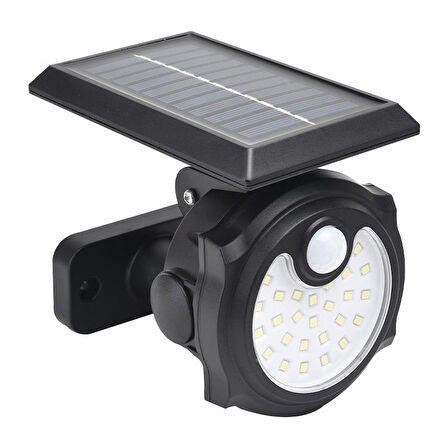 Powermaster SH-1705A 26 Ledli Sensörlü 3 Modlu Solar İndiksiyon Duvar Lambası