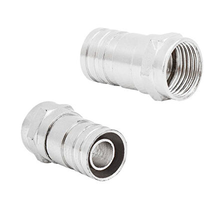 F Konnektör Sıkmalı RG6 Kısa Tip