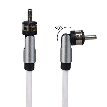 Powermaster PM-25905 Beyaz 3in1 (Type C- Lightning-Micro Usb) Manyetik Uç Taşınabilir Şarj Kablosu