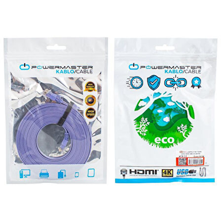 Powermaster Cat6 Yassı Kablo 5 Metre