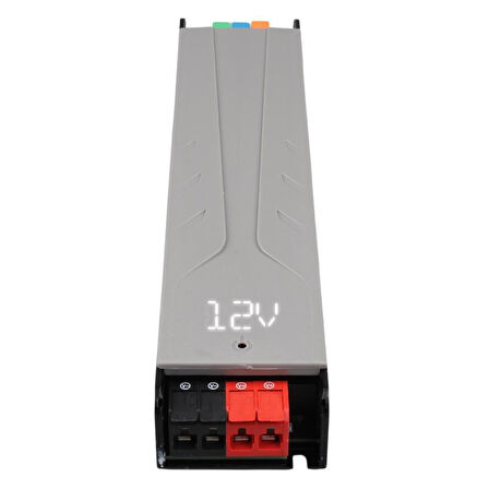 PowerMaster PM-26841 12 Volt 20 Amper 240 Watt Slim Metal Kasa Adaptör Voltaj Göstergeli 238x51x30mm