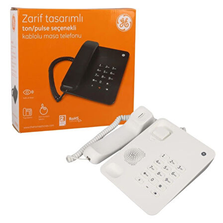 General Electric TK-30043 Ekransız Beyaz Masaüstü Telefon