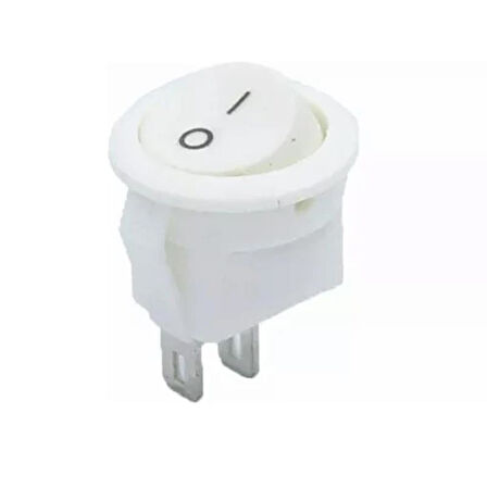 Mini Yuvarlak Işıksız ON-OFF Beyaz Anahtar IC-134E