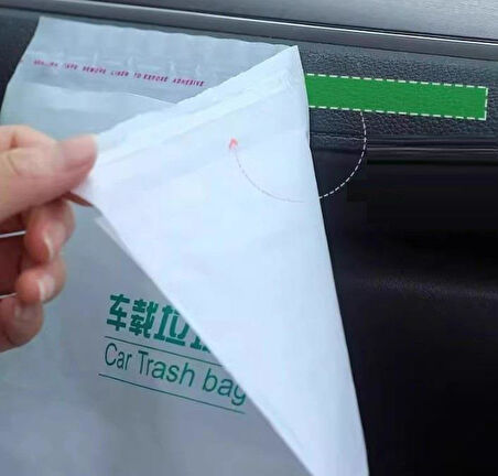 Pratik Su Geçirmez Oto Araba Çöp Poşeti Yapışkanlı 20 Adet