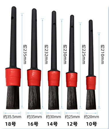 CM-235 Araba Temizlik Detay Fırçası 5li Set