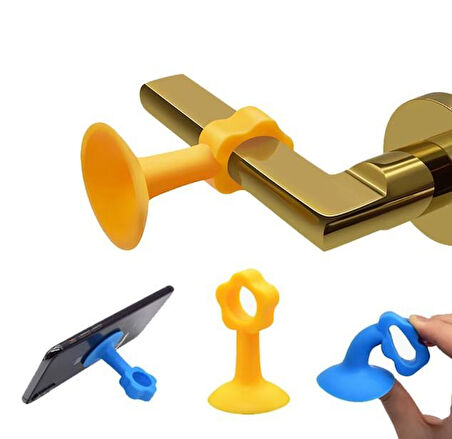 CM-072 Vantuzlu Geçmeli Kapı Kolu Stoper 4lü Set Beyaz