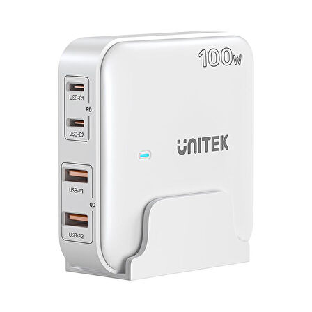 Unitek 100W Masaüstü GAN Şarjİstasyon Beyaz (P1229AWH)