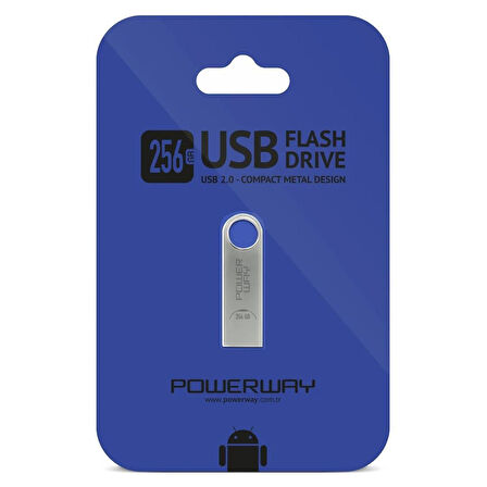 Powerway 256GB Metal Flash Bellek 2.0 USB Bellek