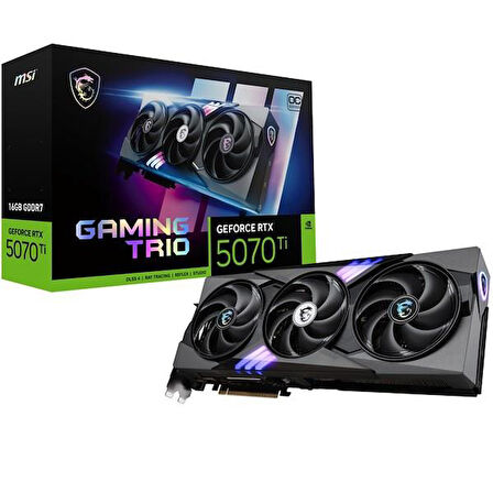 MSI VGA GEFORCE RTX 5070 TI 16G GAMING TRIO OC 16GB GDDR7 256B DX12 PCIE 5.0 X16(3XDP 1XHDMI)