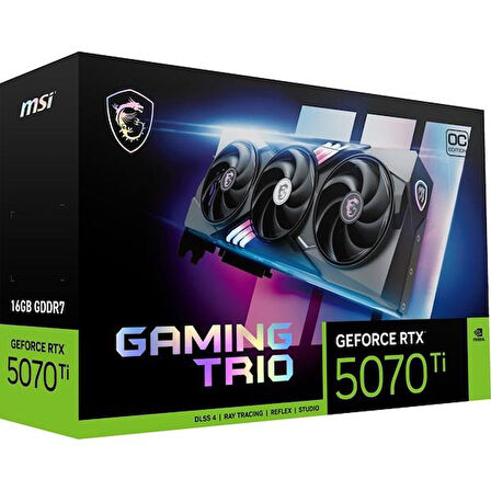 MSI VGA GEFORCE RTX 5070 TI 16G GAMING TRIO OC 16GB GDDR7 256B DX12 PCIE 5.0 X16(3XDP 1XHDMI)