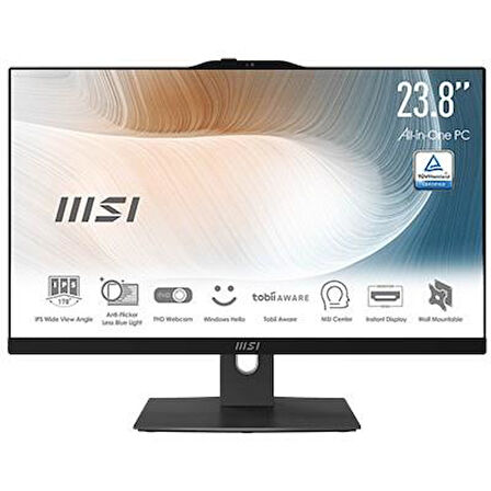Msı Modern Am242p 12M-1694Tr 23.8 Fhd 16:9 (1920X1080) I5-1235U 8Gb Ddr4 512Gb Ssd W11h Sıyah Aıo Pc