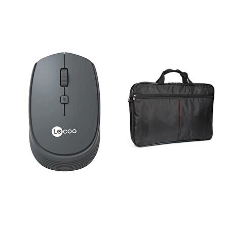 LENOVO LECOO WS202 Kablosuz Mouse - DREXEL 6300 15,6" Siyah Notebook Çantası