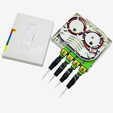 ODS 1 PORT SURFACE Fiber Optik Duvar Tipi Montaj Kutusu Beyaz 13SFP1PWT