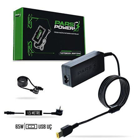 PARS POWER PRS-043 65W 20V 3.25A- (USB) Siyah ADAPTÖR