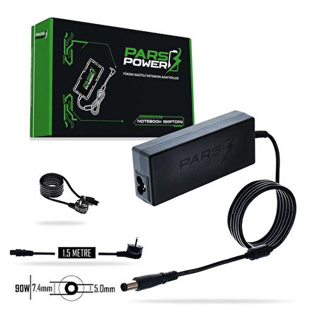 PARS POWER PRS-022 90W 19.5V 4.74A- 7.4*5.0MM Siyah ADAPTÖR