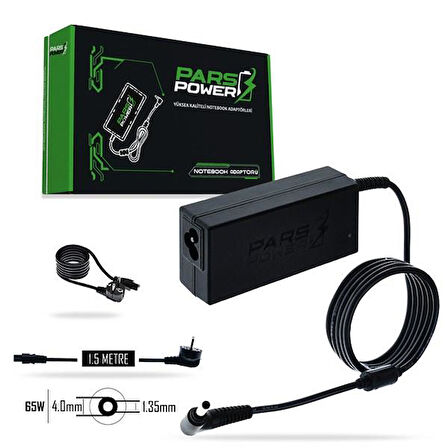 PARS POWER PRS-011 65W 19V 3.42A- 4.0*1.35MM Siyah ADAPTÖR