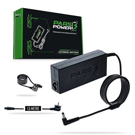 PARS POWER STANDART UÇ PRS-001 90W 19V 4.74A- 5.5*2.5MM Siyah ADAPTÖR
