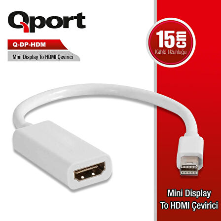 Qport Q-DP-HDM Mini DP= HDMI çevirici
