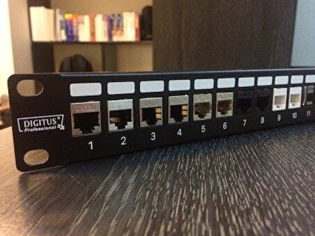 Digitus DN-91411 24'lü 1U siyah boş patch panel
