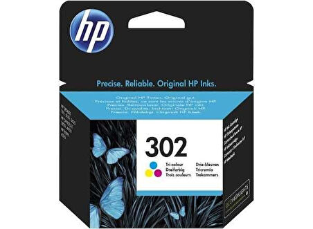 HP F6U65AE (302) ÜÇ RENKLİ MÜREKKEP KARTUŞ