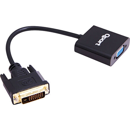 Qport Q-VDV2 16cm DVI(24+1)=VGA (D)aktif çevirici