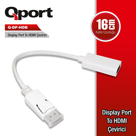 Qport  Q-DP-HDB  DP(E)=HDMI(D) 4K çevirici