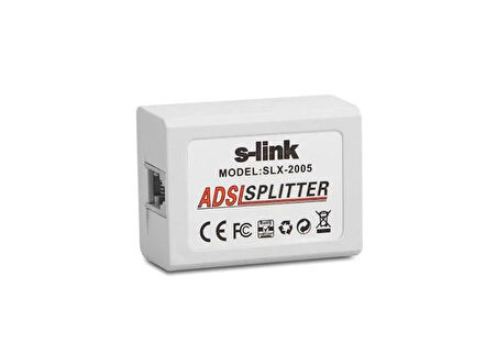 S-Link SLX-2005 ADSL filtreli ve kutulu splitter