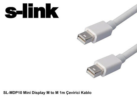 S-Link SL-MDP10 1m Mini DP Erkek/ Erkek kablo