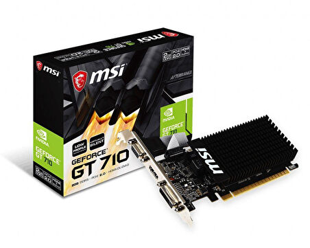 Msi 2Gb GT710 2GD3H Lp 64Bit Ddr3 Hdmi+Dvi+Vga