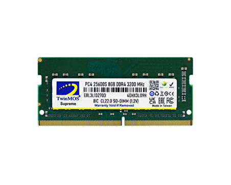 Twinmos 8Gb Ddr4 3200Mhz N.Book Ram MDD48GB3200N