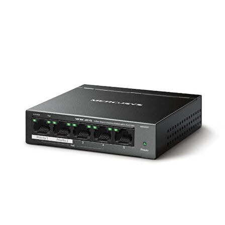 TP Mercusys MS105GP 5'li 4'üPoE Gigabit switch