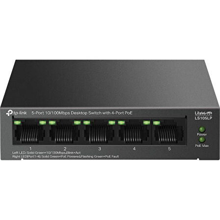 Tp Festa LS105LP 41W 5FE PoE Switch,4GE PoE,250m