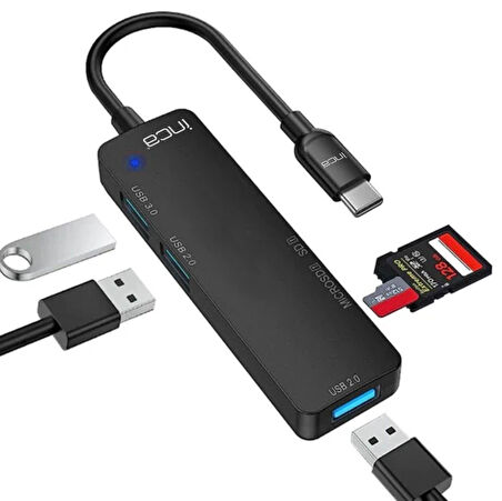 Inca ITPC-5T 5'li Tip-C Hub=USB 3.0+ 2 USB 2.0+SD