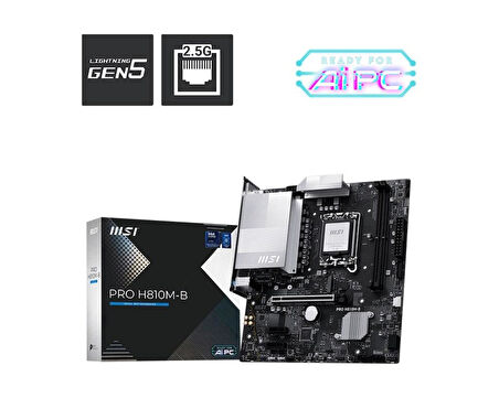 MSI PRO H810M-B DDR5 6400MHz (OC) M.2 mATX 1851P