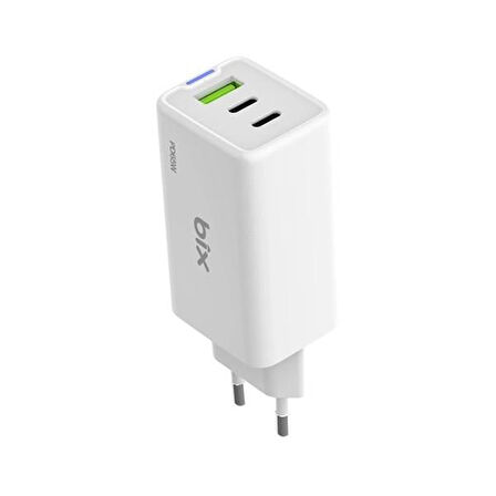 BİX BX3P66G-WE 65W ŞARJ ADAPTÖR TYPE-C/USB Beyaz