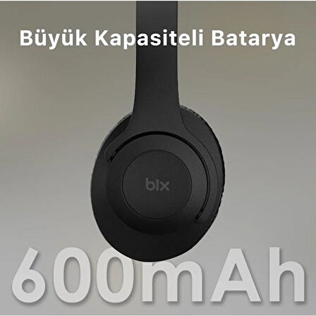 BİX BH2-BK Siyah SOUNDCRAFT BH2 KATLANABİLİR KULAKÜSTÜ KABLOSUZ KULAKLIK