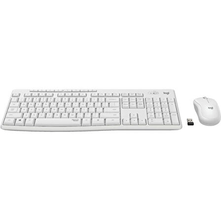 LOGITECH MK295 TÜRKÇE KABLOSUZ MULTİMEDYA BEYAZ SESSİZ Q KLAVYE+MOUSE
