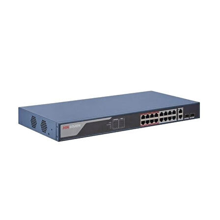 HIKVISION DS-3E1318P-EI 16 PORT 10/100 16 PORT POE 2 PORT UPLINK 230W YONETILEBILIR SWITCH