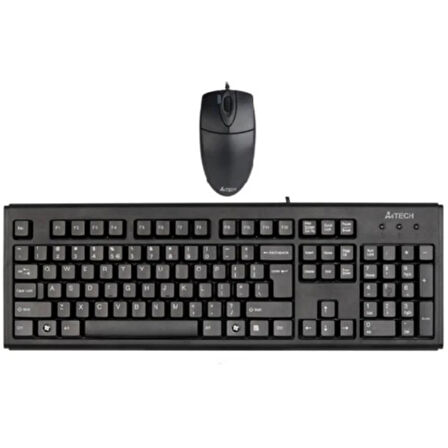 A4 TECH KM-72620D TÜRKÇE USB MULTİMEDYA SİYAH Q KLAVYE MOUSE