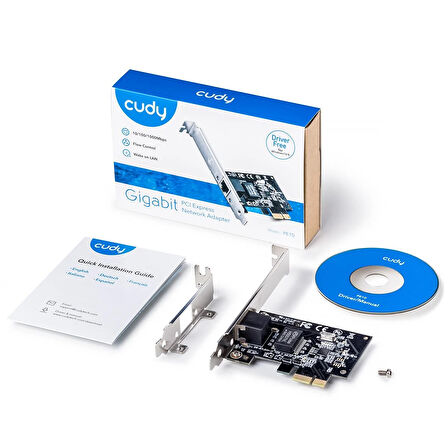 CUDY PE10 10/100/1000 PCI Express ETHERNET KARTI