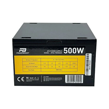 POWER BOOST PB500AR 500W 12cm FANLI POWER SUPPLY KUTULU