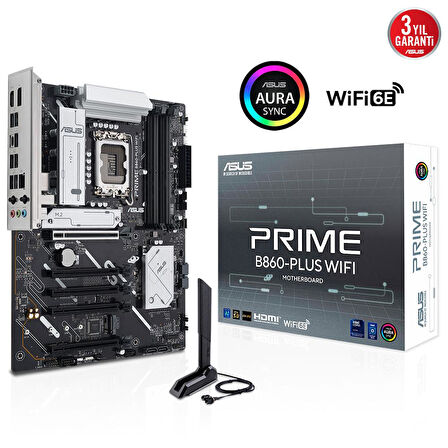 ASUS PRIME B860-PLUS WIFI 4x DDR5 DP/HDMI 2x M.2 1x 2.5GLAN/WIFI/BT USB3.2 1851P ANAKART